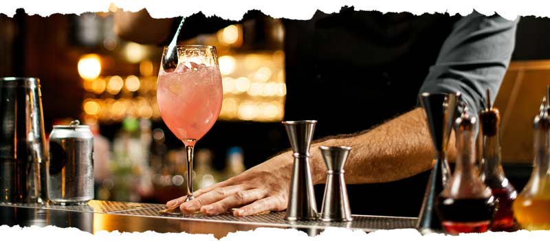 Rühren im Trinkglas