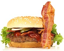 Hamburger mit Bacon