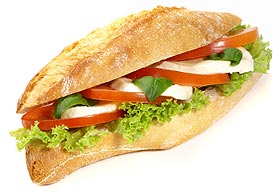 Ciabatta Br&ouml;tchen mit Mozzarella