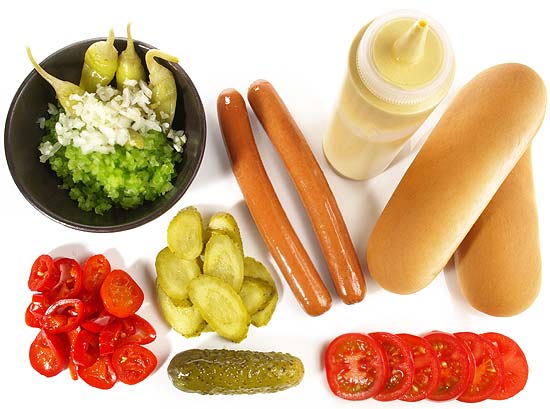 Hot Dog -Zutaten