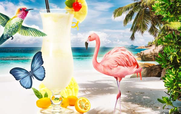 Tropical Cocktail am Strand